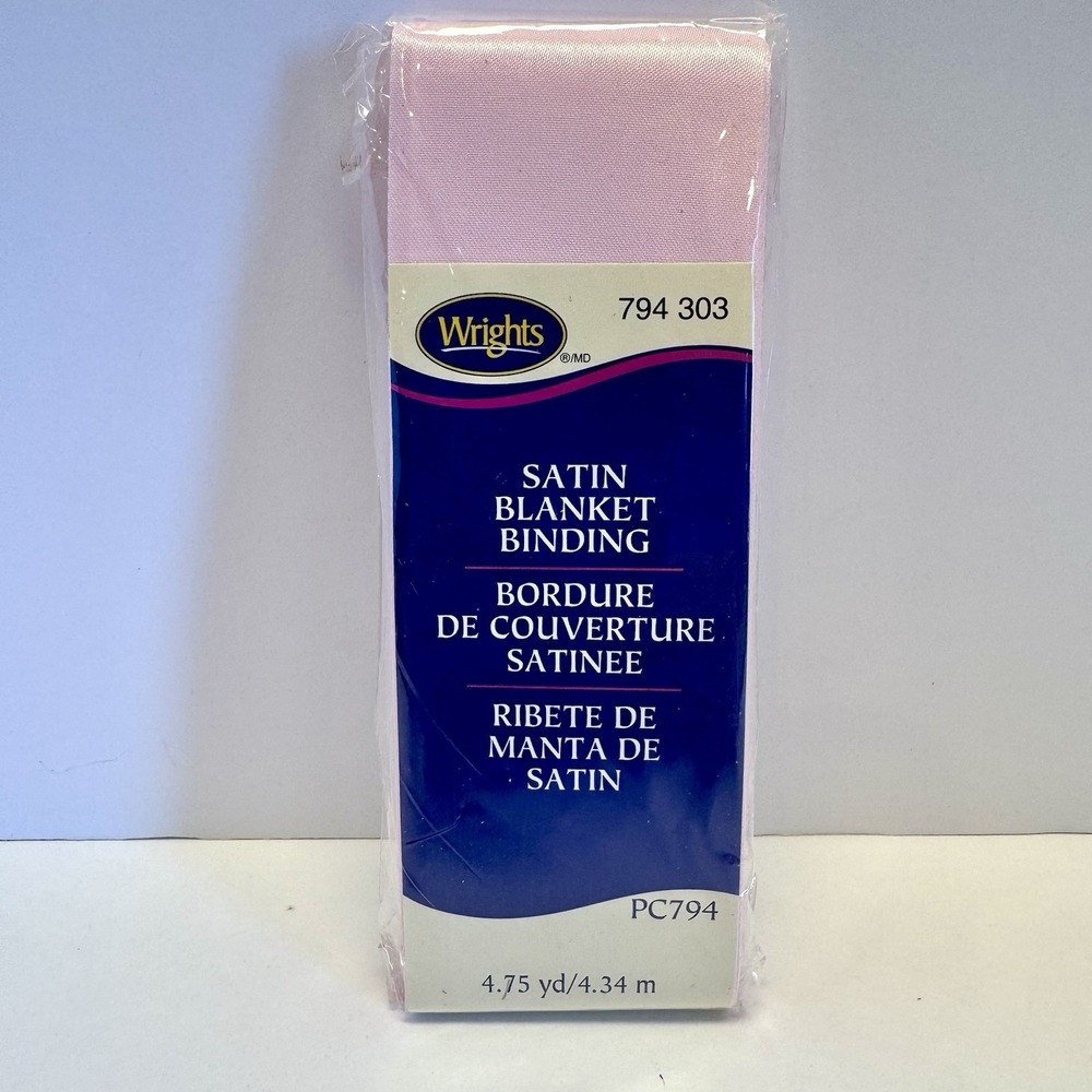 Wrights Pink‎ Satin Blanket Binding 4.75 Yards PC794 303